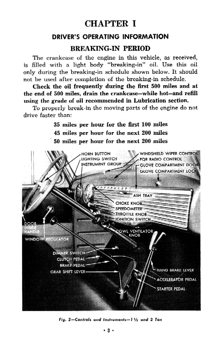 1953 Chevrolet Trucks Operators Manual Page 17